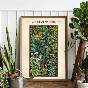 William Morris Print, London Print, William Morris Poster, Vintage Wall Art, Floral Art, Vintage Poster,