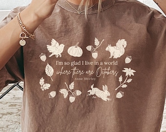 Anne Of Green Gables Comfort Colors Shirt Cinnamon Girl Shirt Light Academia Library Shirt Literature Shirt Cottage Core October Shirt