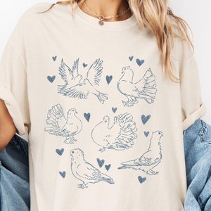 Pigeon Shirt Pigeons Shirt Pigeon Gifts Naturecore Oddly Specific Shirts Gen Z Shirt Gift For Birders Birder Gift Bird Nerd Granola Girl