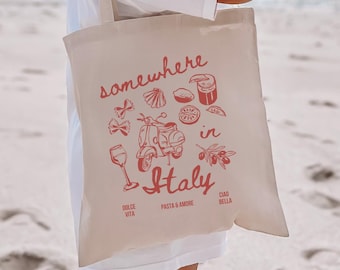 Italia Tote Pasta Tote La Dolce Vita Tote Bag Ciao Bella Tote Limoncello Tote Citrus Tote Tomate Mädchen Tote Bag Ciaobella