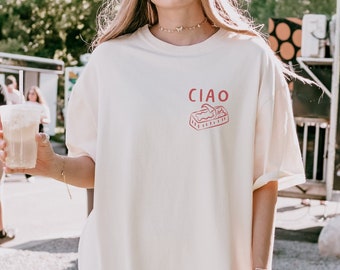Maglietta Ciao Maglietta Pesce in Scatola Maglietta Sardine Maglietta Ragazza Pomodoro Maglietta Ragazza Pomodoro Estate Maglietta Italia Maglietta Cena Ragazza Maglietta Sardine Roba Preppy