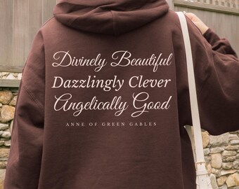 Anne Of Green Gables Hoodie Librariancore Hoodie Anne Of Green Gables Gifts Literature Hoodie Downtown Girl Book Related Gifts Bookish