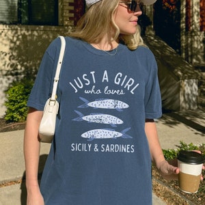 Tinned Fish Shirt Sardines Shirt Tomato Girl Summer Sardine Shirt Tin Fish Comfort Colors Tomato Girl Shirt Gen Z Shirt Italian Summer Shirt