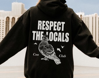 Taube Hoodie Taube Geschenke Respekt die Einheimischen Hoodie Vogel Hoodie Seltsamerweise spezifische Hoodie Gen Z Hoodie Geschenk für Vogelbeobachter Birder Geschenk Vogel Nerd