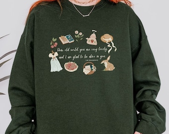 Anne Of Green Gables Sweatshirt Librarian Sweatshirt Cottage Core Clothing Anne Of Green Gables Gifts Book Related Gift Ideas Cottage Core