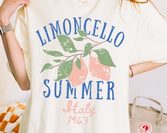 Limoncello Shirt Lemoncello Shirt Tomato Girl Summer Amalfi Coast Italy Shirt Tomato Girl Shirt Italian Summer Shirt Lemon Shirt Fruit Shirt