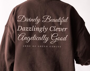 Anne Of Green Gables Sweatshirt Literature Sweater Librariancore Cottagecore Gifts Anne Of Green Gables Shirt Library