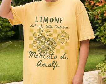 Lemon Shirt Amalfi Coast Shirt Farmers Market Shirt Italian Shirt Tomato Girl Summer Shirt Fruit Graphic Tee Fruit Print TShirt Fruit Shirts