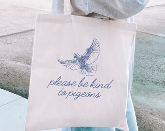 Pigeon Tote Bag Pigeon Gifts Bird Tote Oddly Specific Tote Bag Gen Z Tote Gift For Birders Birder Gift Bird Nerd Tote Bag Naturecore Tote