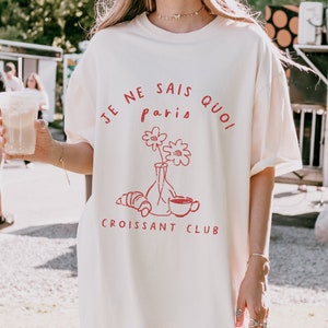 Chemise Je Ne Sais Quoi Chemise Paris Chemise croissant Chemise Paris mignonne Chemise française Chemise citation française Chemise d'été fille tomate Chemise brunch