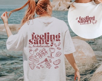 Pasta Crewneck Shirt Tomato Girl Shirt La Dolce Vita Tinned Fish Sardines Shirt Girl Dinner Shirt Tomato Girl Summer Strawberry Shirt italia
