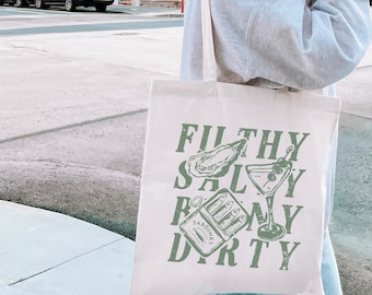 Dirty Martini Tote Bag Tinned Fish Tote Sardines Tote Oyster Tote Tin Fish Tote Bartender Gift Dirty Martini Bag Sardine Tote Fisherman