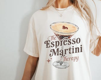 Espresso martini shirt barman cadeau barkeeper shirt espresso shirt espresso martini cadeau barman cadeau martini ronde hals comfort kleuren
