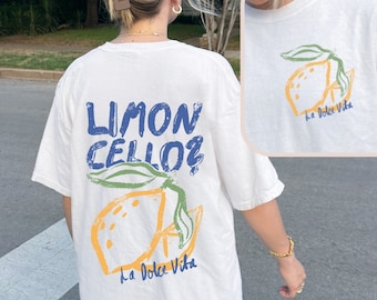 Limoncello Shirt Lemoncello La Dolce Vita Shirt Tomate Mädchen Sommer Dolce Vita Shirt Italien Shirt Tomate Mädchen Shirt italienischer Sommer Zitrone Shirt