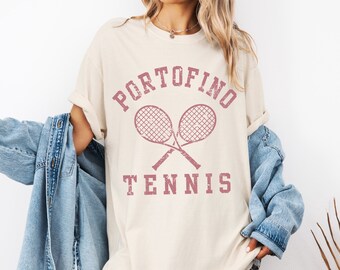 Tennis Shirt Portofino Shirt Old Money Aesthetic Shirt Italian Shirt Preppy Stuff Tennis Coach Gift Tennis Clothes Comfort Colors Shirt