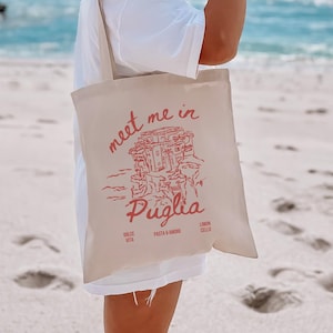 Puglia Tote Bag La Dolce Vita Tote Bag Italy Tote Bag Riviera Tomato Girl Summer Coastal Granddaughter Tote Bag Beachy Tote Bag Limoncello