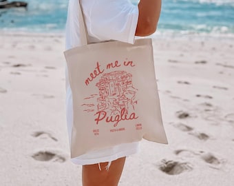 Puglia Tote Bag La Dolce Vita Tote Bag Italy Tote Bag Riviera Tomato Girl Summer Coastal Granddaughter Tote Bag Beachy Tote Bag Limoncello