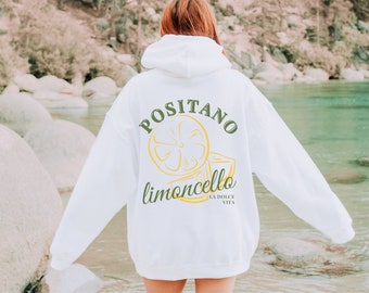 La Dolce Vita Hoodie Limoncello Hooded Sweatshirt Italy Sweatshirt Positano Hoodie Dolce Vita Hooded Sweatshirt Amalfi Coast Hoodie Citrus