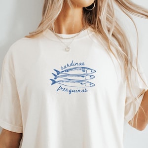 Sardines Shirt Tinned Fish Shirt Sardine Shirt Fisherman Aesthetic Tomato Girl Shirt Gen Z Shirt Fishing Lover Shirt Coastal Shirt Oceancore