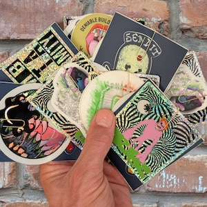 Street Inspired Climbing Sticker Pack - paper, vinyl, glitter and holographic stickers