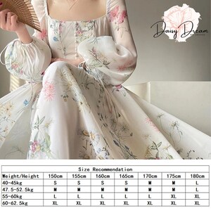 Chiffon Long Sleeve Dress Floral Print Tulle Prom Attire Evening Party Midi Dress zdjęcie 9