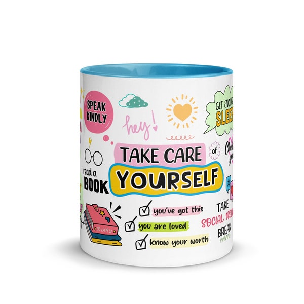 My Self Care Mug, Self Care Cup, Positive Affirmations Mug, Take Care Yourself Mug Affirmations Gift, Self Care Gifts