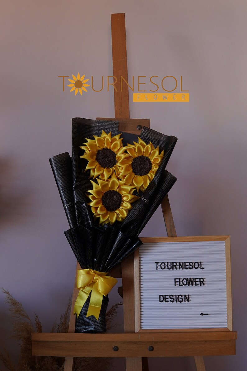Sunflower Bouquet, Flower Bouquet, Eternal Flower, Girlfriend Gifts
