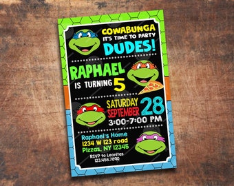 Kids birthday invitation, party invites, birthday card, custom order