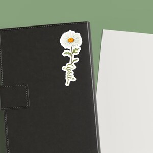 April Personalized Birth Month Sticker,  Flower Birth Month Sticker, Birth Month Gift, Name Sticker, Stanley Sticker, Phone Sticker.