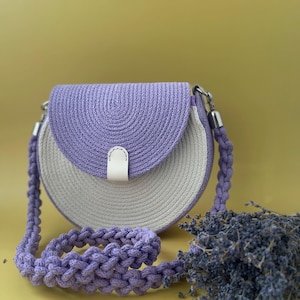 Rope bag, crossbody, round bag, shoulder bag, cord bag, handmade bag