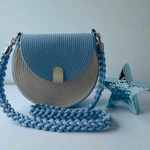 Rope bag, crossbody, round bag, shoulder bag, cord bag, handmade bag