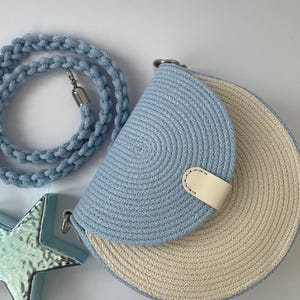 Rope bag, crossbody, round bag, shoulder bag, cord bag, handmade bag
