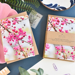 Tarjetas de felicitación con flores rosas, tarjetas de felicitación con motivos florales, tarjetas de felicitación botánicas, tarjetas de felicitación de cumpleaños con motivos florales, tarjetas de felicitación en blanco, paquete múltiple