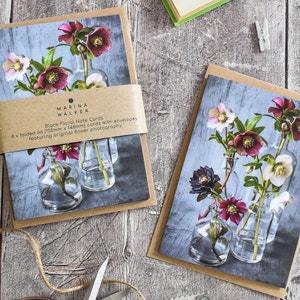 Notitiekaarten met nieskruid, bloemenwenskaart, botanische wenskaarten, bloemenverjaardagskaart, blanco notitiekaarten, kaarten met meerdere verpakkingen