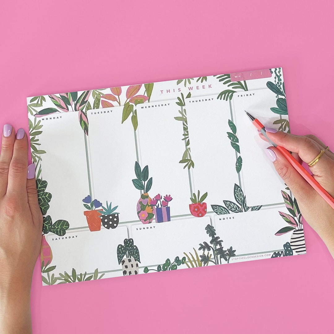 Plan04 - Weekly Planner - Plants - Etsy