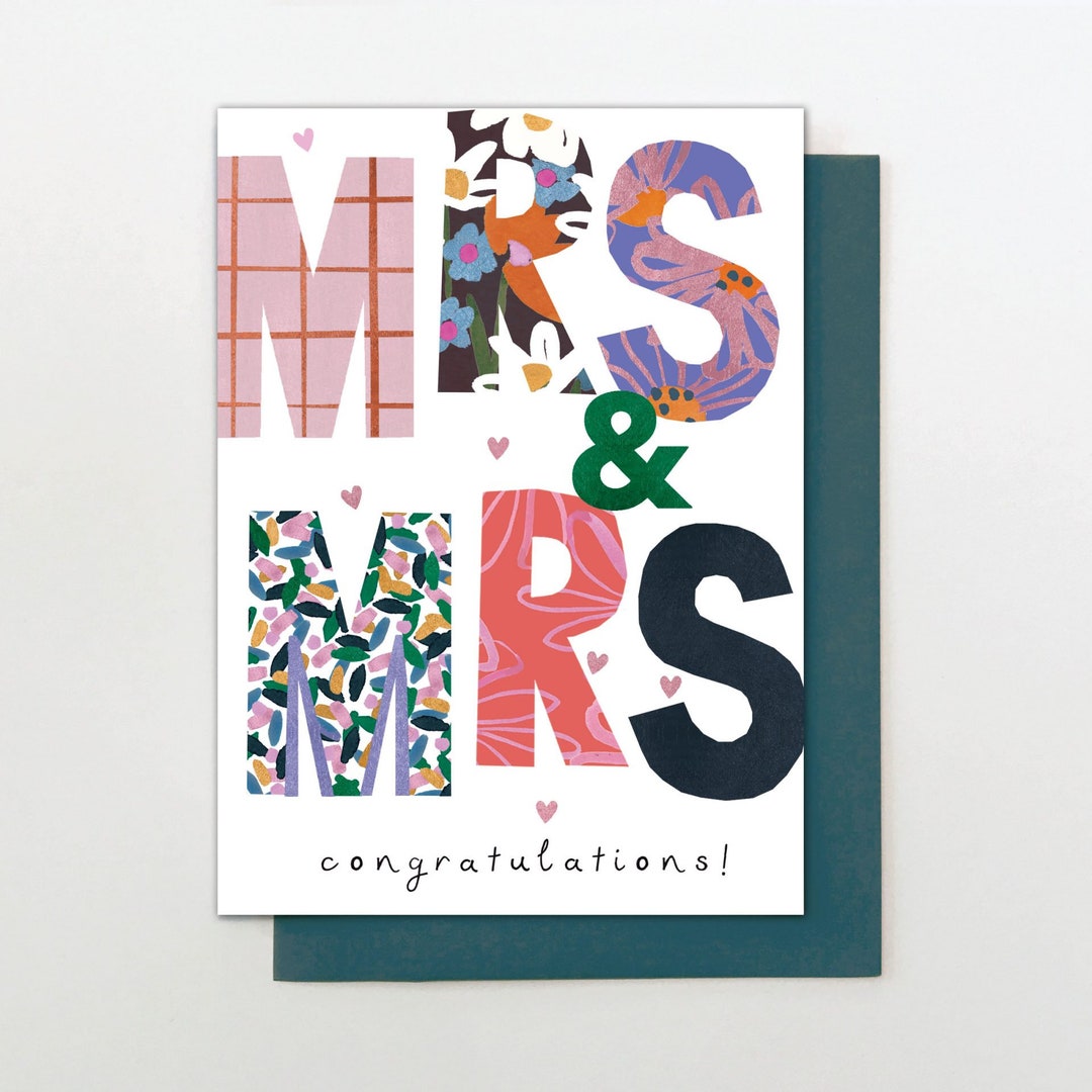 OH47 - Congratulations Mrs & Mrs - Etsy
