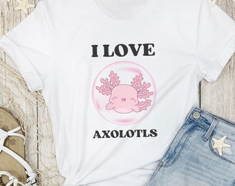 Axolotls shirt Cute Axolotl Salamander Lover T-Shirt Cute Axolotl Lover Gift Kid Who Loves Axolotls axolotl shirt Axolotl Tee Kids Axolotls