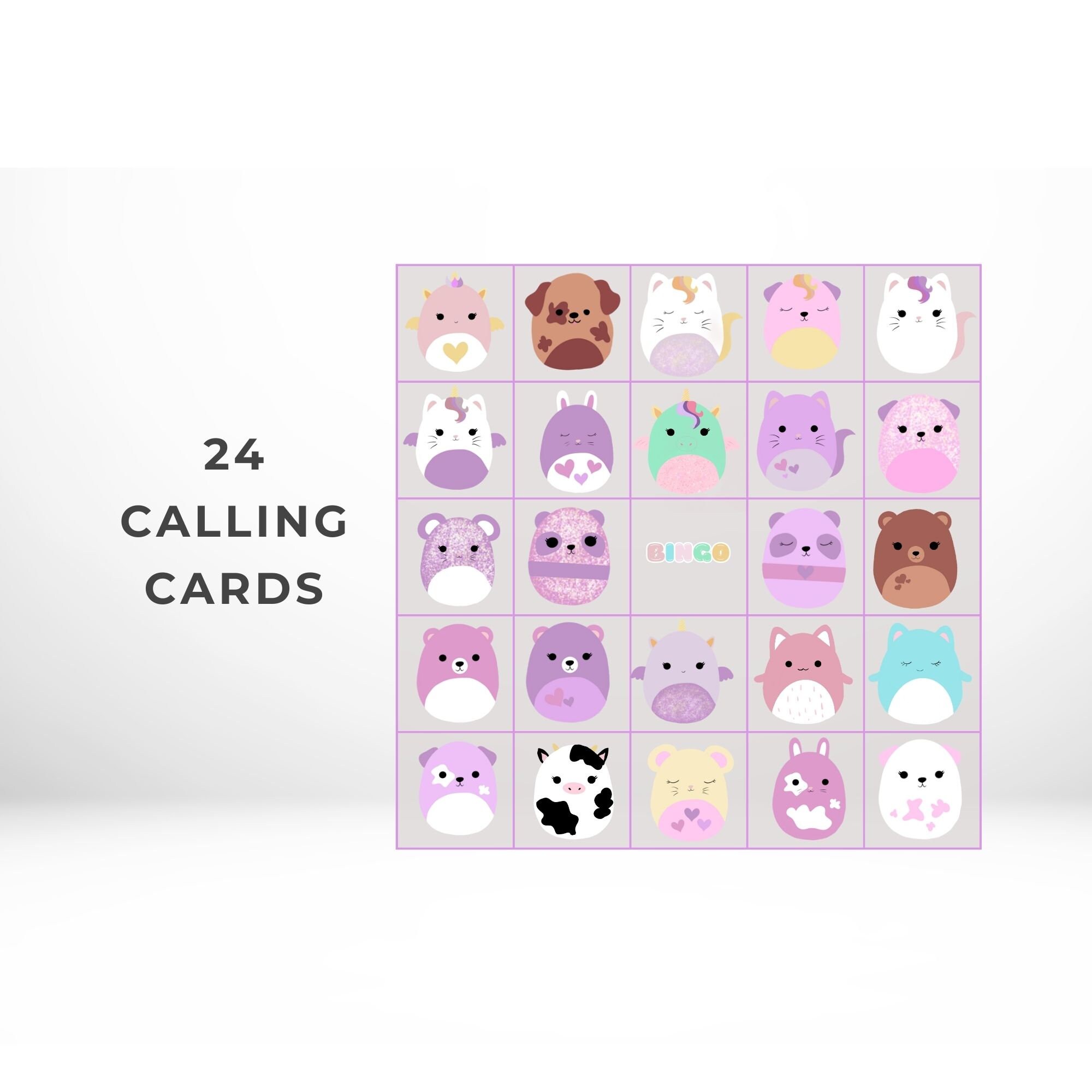Kids Bingo Printable Instant Download Squish Bingo Birthday Games ...