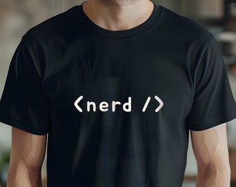 Nerd HTML Code T-Shirt – Geeky Programmer Tee, Tech Apparel