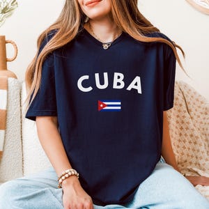 Cuba Flag T Shirt Cuban Pride Gift For Her Cuban Havana Souvenir Tee Cubana