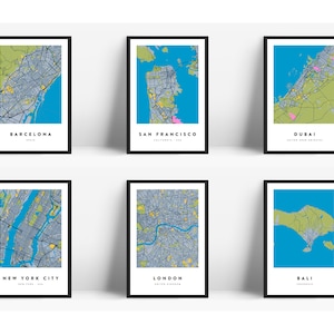 Personalized Map City Print, Custom Locations & Minimalist Design, Ideal Wedding Anniversary or Housewarming Gift