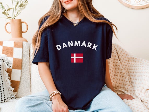 I Love Denmark Flag T-Shirt Denmark Country Pride Tee Gift I Love Denmark Flag T-Shirt Denmark Country Pride Tee Gift