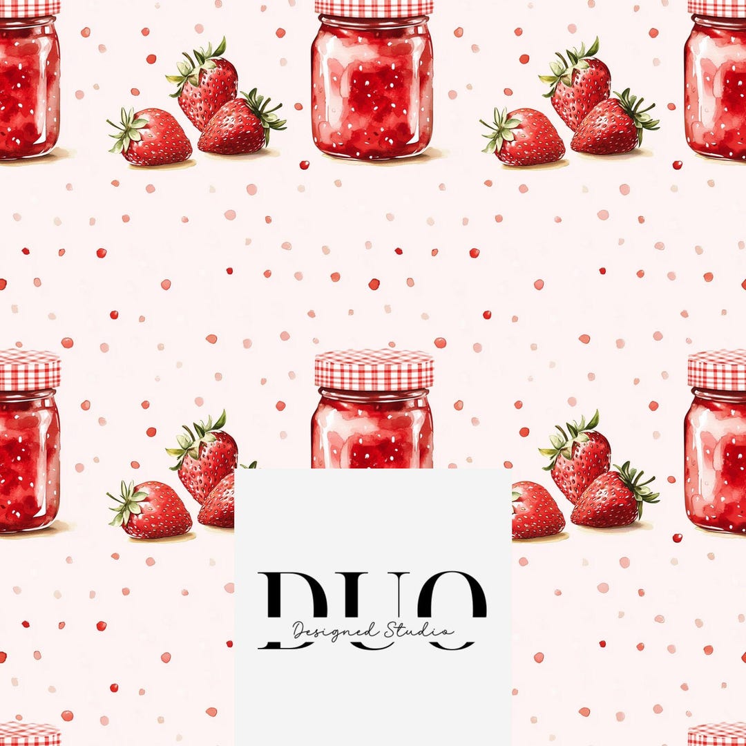Jam Pattern Strawberry Jam Seamless Pattern, Countryside Background Pattern, Jam ...