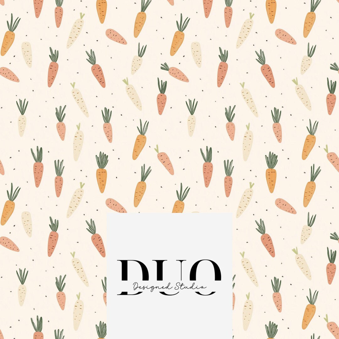 Crunchy Carrots Seamless Pattern, Carrots Background Patten, Vegetables ...