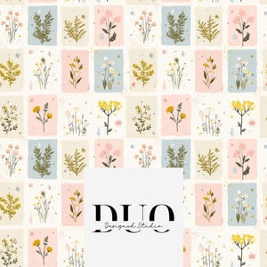 Pastel bloemen patchwork quilt naadloos patroon, boho herhalen digitaal papier (commercieel gebruik)