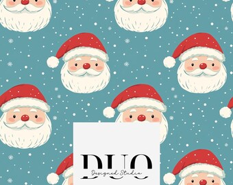 Motivo senza soluzione di continuità di Babbo Natale, motivo di sfondo senza soluzione di continuità di Babbo Natale, carta digitale natalizia, neve senza soluzione di continuità, uso commerciale