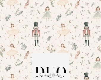 Nutcracker Seamless Pattern, Nutcracker Background Pattern, Christmas Fabric  Design, Digital Paper Download, Commercial Use