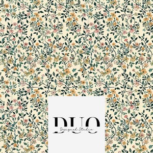 Spring Ditsy Floral Flowers Seamless Pattern, Repeat Surface Pattern, Fabric Pattern Digital Paper Download Commercial Licence Non-Exclusive