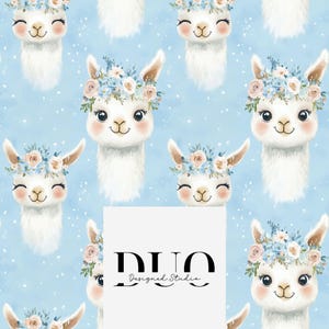 Llamas Seamless Pattern, Llamas Digital Paper, Cute Llamas Background, Homesteading Background, Repeat Tile, Fabric Digital Download