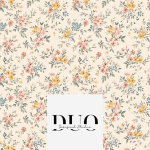 Spring Ditsy Floral Seamless Pattern, Summer Floral Pattern, Fabric Background Pattern, Digital Paper Download, Commercial Use